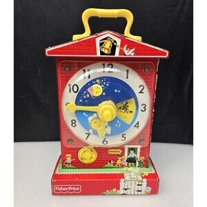 Fisher Price Music Box Teaching Clock # 998 2005 Music Plays See Video & *READ